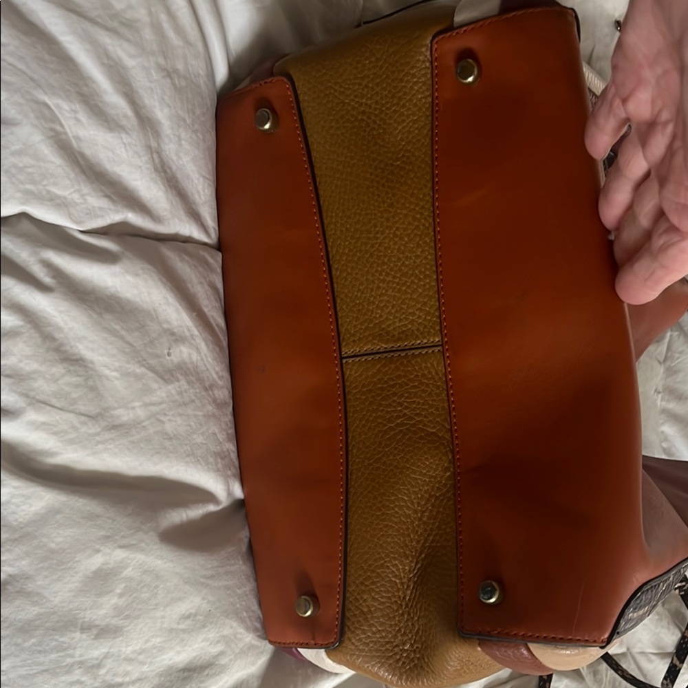Coach Brown and Tan Shoulder Bag with Leather Straps - Picture 5 of 13